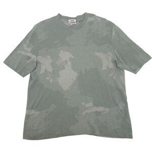 COS Men's Size Large Relaxed-Fit Jacquard Camo Knit T-Shirt Green